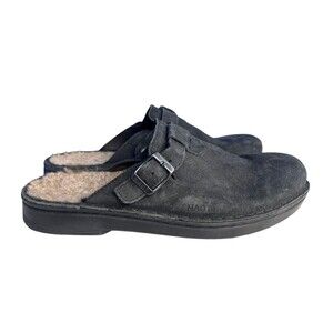 NAOT Martos Suede Fleece Lined Clogs Women’s Size 40 Charcoal Gray 9.5 US